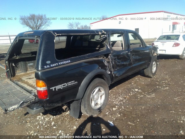 5TEGN92N84Z412699 - 2004 TOYOTA TACOMA DOUBLE CAB PRERUNNER BLACK photo 4