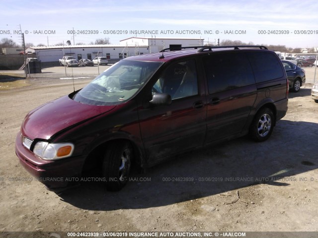 1GHDX13E14D127035 - 2004 OLDSMOBILE SILHOUETTE LUXURY MAROON photo 2