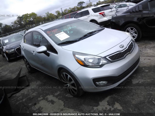 KNADN4A3XE6356329 - 2014 KIA RIO EX SILVER photo 1