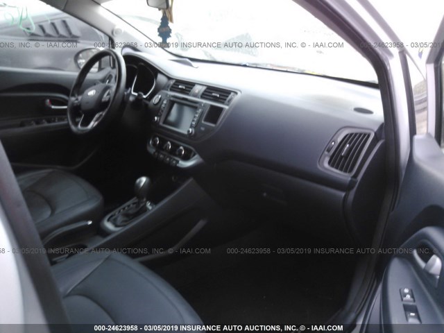 KNADN4A3XE6356329 - 2014 KIA RIO EX SILVER photo 5