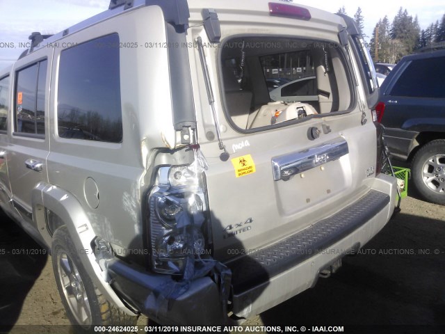 1J8HG58206C364520 - 2006 JEEP COMMANDER LIMITED SILVER photo 6