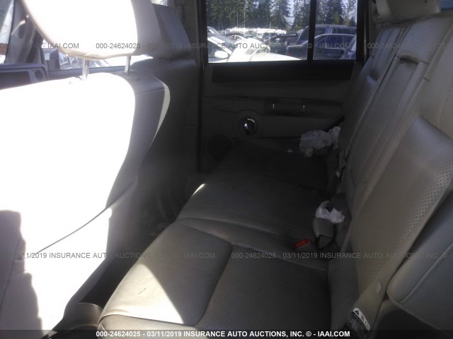 1J8HG58206C364520 - 2006 JEEP COMMANDER LIMITED SILVER photo 8