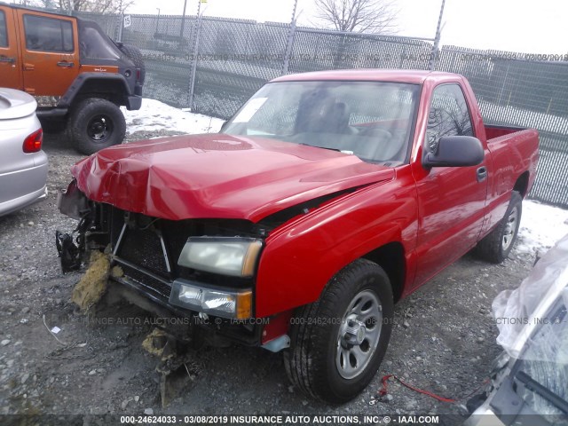 1GCEC14X07Z157320 - 2007 CHEVROLET SILVERADO C1500 CLASSIC RED photo 2