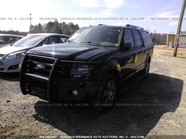 1FMFK205X9EB00632 - 2009 FORD EXPEDITION EL LIMITED BLACK photo 2