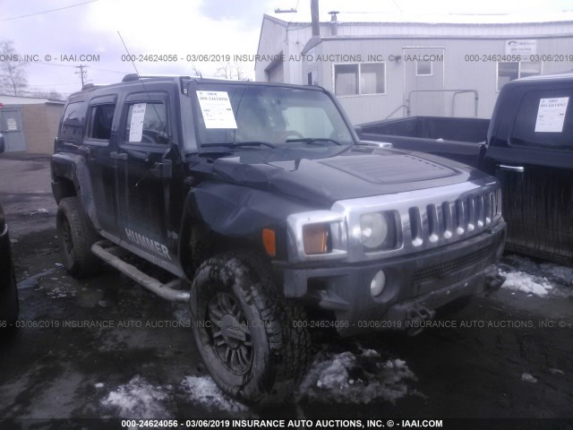 5GTDN13E978119895 - 2007 HUMMER H3 BLACK photo 1