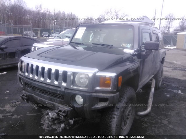 5GTDN13E978119895 - 2007 HUMMER H3 BLACK photo 2