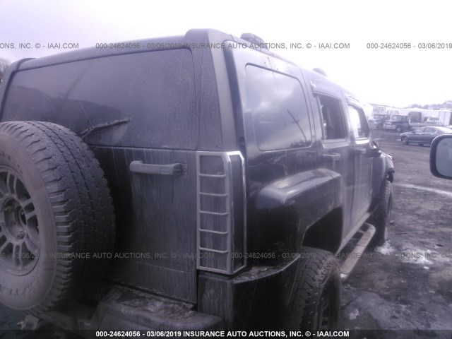 5GTDN13E978119895 - 2007 HUMMER H3 BLACK photo 4