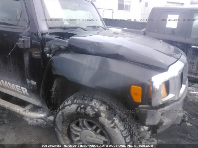 5GTDN13E978119895 - 2007 HUMMER H3 BLACK photo 6