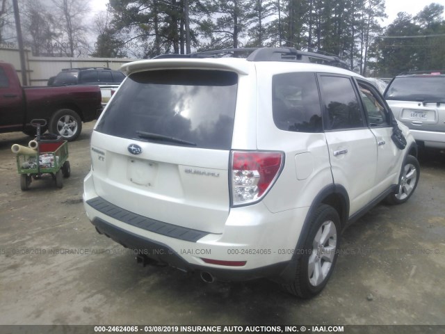 JF2SH666X9H700625 - 2009 SUBARU FORESTER 2.5XT LIMITED WHITE photo 4