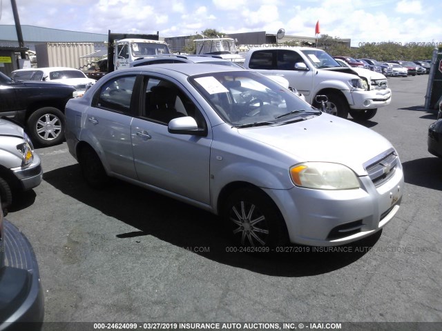 KL1TD566X7B120999 - 2007 CHEVROLET AVEO LS SILVER photo 1