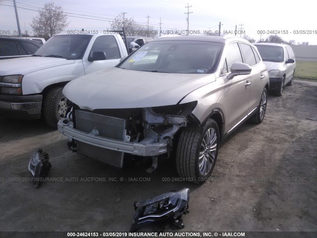 2LMPJ6LRXHBL50142 - 2017 LINCOLN MKX RESERVE Ոսկեգույն լուսանկար 2