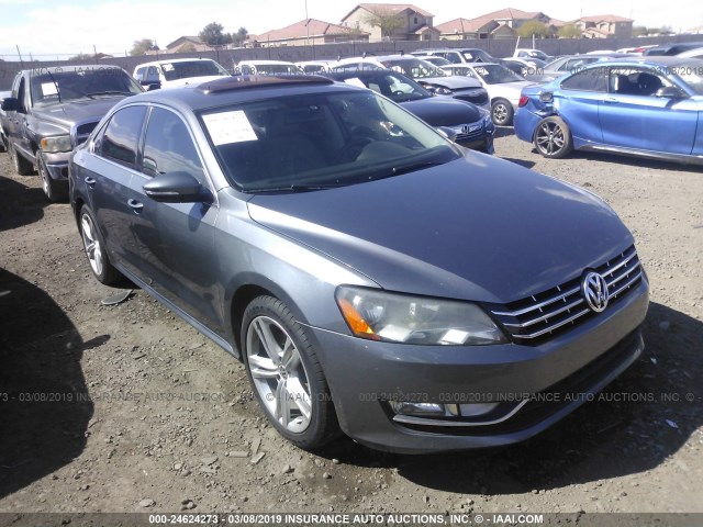 1VWBM7A39CC101665 - 2012 VOLKSWAGEN PASSAT SE GRAY photo 1