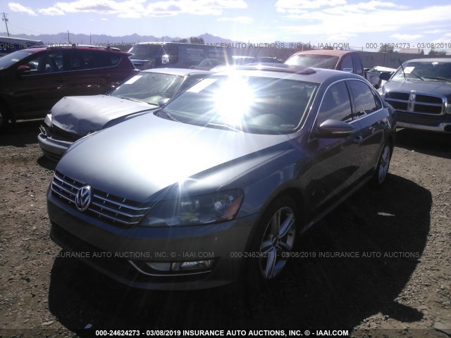 1VWBM7A39CC101665 - 2012 VOLKSWAGEN PASSAT SE GRAY photo 2