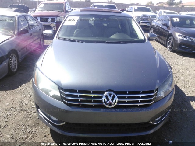 1VWBM7A39CC101665 - 2012 VOLKSWAGEN PASSAT SE GRAY photo 6