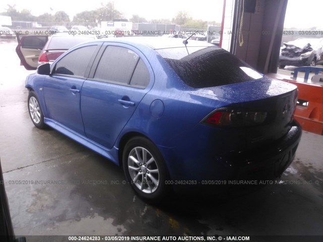 JA32U2FU4GU008655 - 2016 MITSUBISHI LANCER BLUE photo 3