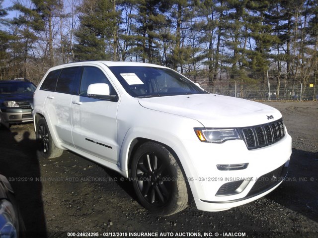 1C4RJFCG1JC333808 - 2018 JEEP GRAND CHEROKEE OVERLAND WHITE photo 1