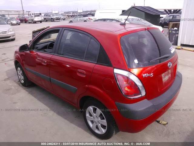 KNADE243596491787 - 2009 KIA RIO 5 SX RED photo 3