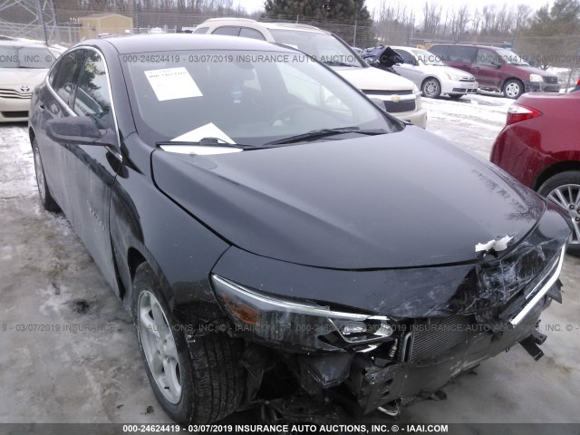 1G1ZB5ST1HF122275 - 2017 CHEVROLET MALIBU LS BLACK photo 1