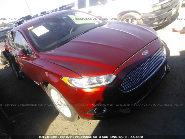 3FA6P0SU5ER135512 - 2014 FORD FUSION TITANIUM PHEV MAROON photo 1