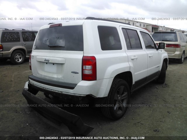 1C4NJPFA6ED681633 - 2014 JEEP PATRIOT LATITUDE WHITE photo 4