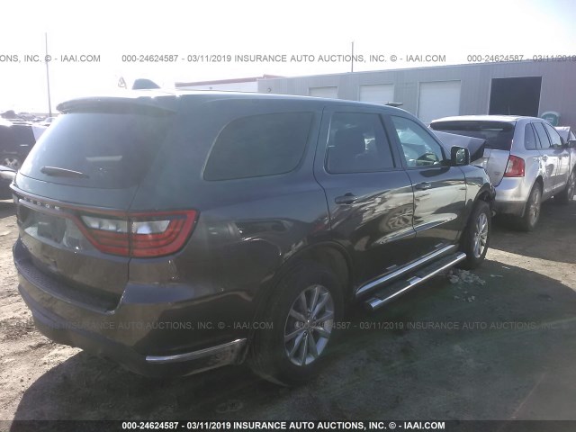 1C4RDJAGXHC850774 - 2017 DODGE DURANGO SXT BLACK photo 4