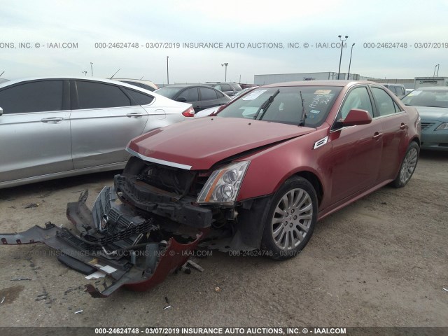 1G6DJ5EV9A0104443 - 2010 CADILLAC CTS PERFORMANCE COLLECTION Красный фото 2