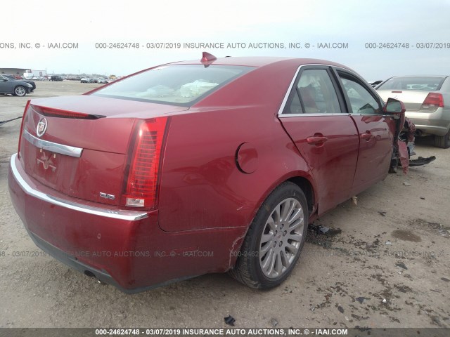 1G6DJ5EV9A0104443 - 2010 CADILLAC CTS PERFORMANCE COLLECTION Красный фото 4