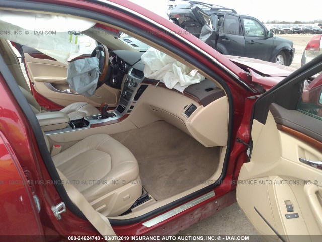 1G6DJ5EV9A0104443 - 2010 CADILLAC CTS PERFORMANCE COLLECTION Красный фото 5