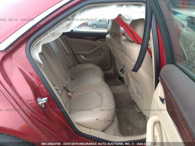 1G6DJ5EV9A0104443 - 2010 CADILLAC CTS PERFORMANCE COLLECTION Красный фото 8