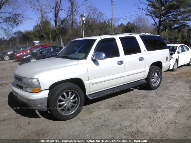 3GNEC16T21G198184 - 2001 CHEVROLET SUBURBAN C1500 WHITE photo 2