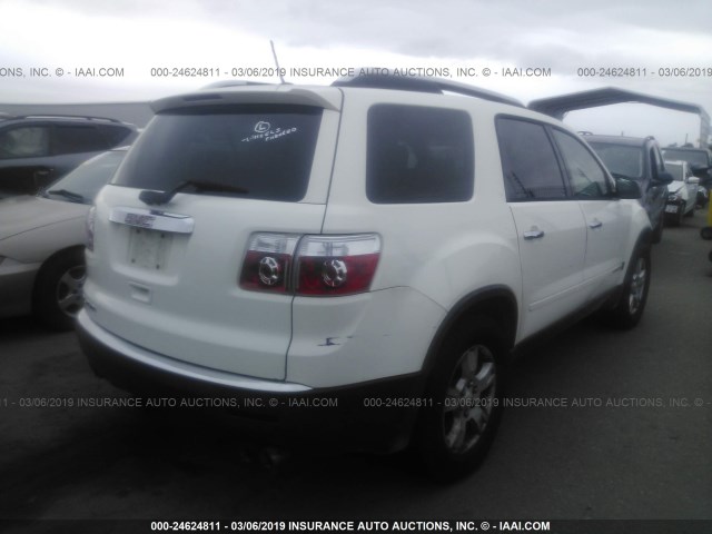 1GKER13717J123342 - 2007 GMC ACADIA SLE WHITE photo 4