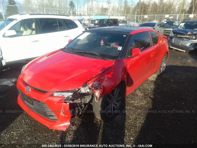 JTKJF5C77FJ008732 - 2015 TOYOTA SCION TC RED photo 2
