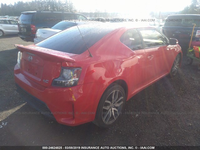 JTKJF5C77FJ008732 - 2015 TOYOTA SCION TC RED photo 4