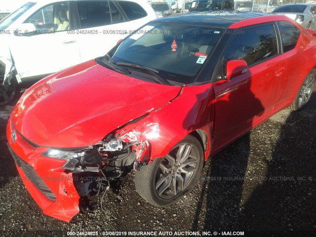 JTKJF5C77FJ008732 - 2015 TOYOTA SCION TC RED photo 6
