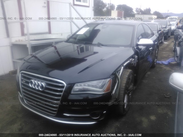 WAUD2AFD8EN003909 - 2014 AUDI S8 QUATTRO BLACK photo 2