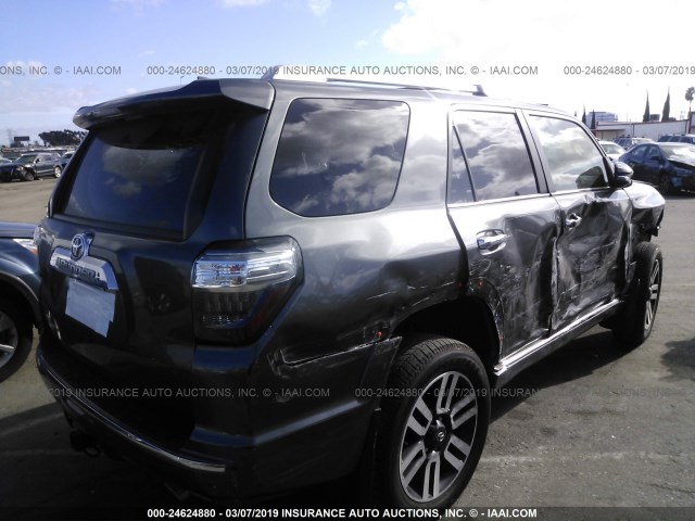 JTEBU5JR0G5363088 - 2016 TOYOTA 4RUNNER SR5 PREM/LTDL/TRAIL/TRD GRAY photo 4