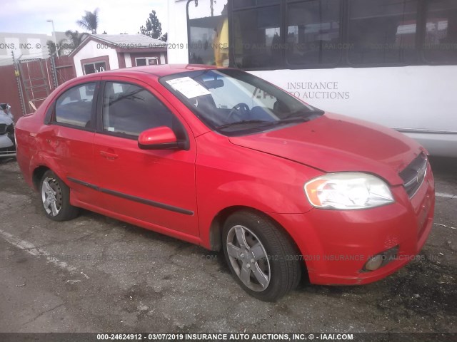 KL1TG5DE4AB046889 - 2010 CHEVROLET AVEO LT RED photo 1