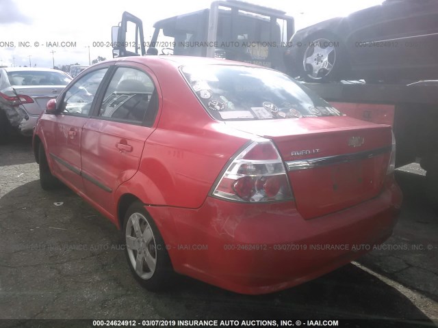 KL1TG5DE4AB046889 - 2010 CHEVROLET AVEO LT RED photo 3