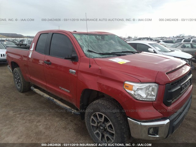 5TFUY5F16EX342042 - 2014 TOYOTA TUNDRA DOUBLE CAB SR/SR5 RED photo 6