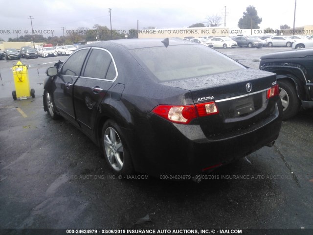 JH4CU2F69BC010132 - 2011 ACURA TSX BLACK photo 3