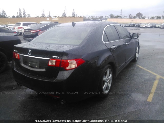 JH4CU2F69BC010132 - 2011 ACURA TSX BLACK photo 4