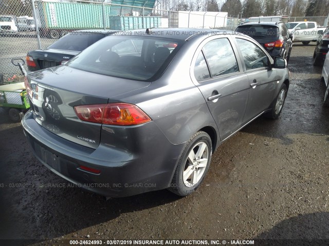 JA3AU26U99U033372 - 2009 MITSUBISHI LANCER ES/ES SPORT GRAY photo 4