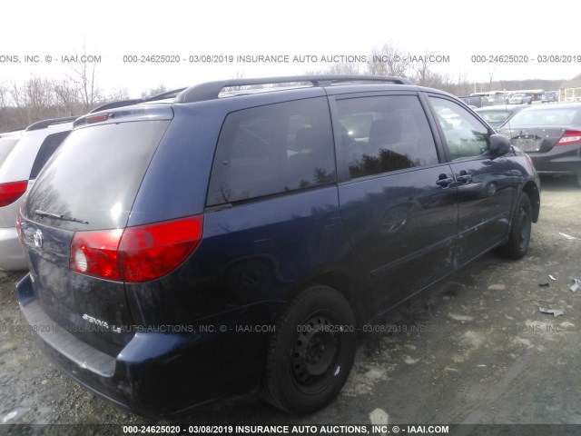 5TDZA23C26S478030 - 2006 TOYOTA SIENNA CE/LE BLUE photo 4