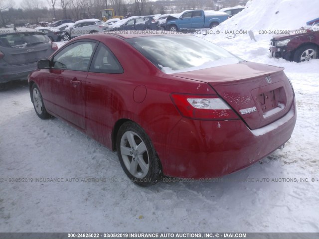 2HGFG12948H518015 - 2008 HONDA CIVIC EXL RED photo 3