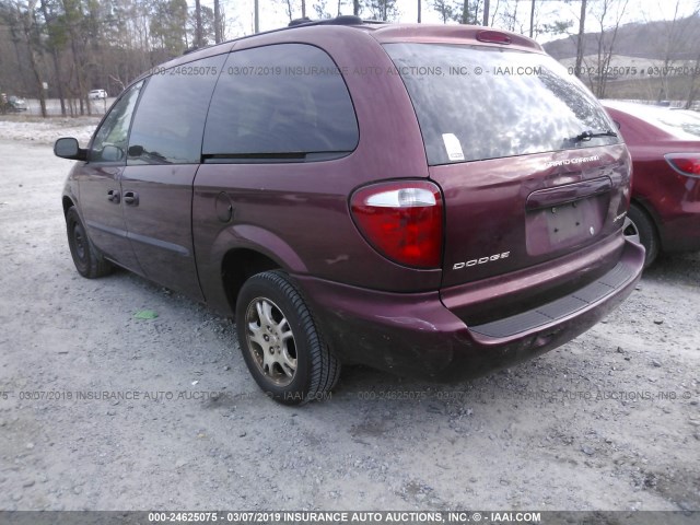 2D4GP44L43R116014 - 2003 DODGE GRAND CARAVAN SPORT BURGUNDY photo 3