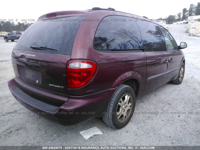 2D4GP44L43R116014 - 2003 DODGE GRAND CARAVAN SPORT BURGUNDY photo 4