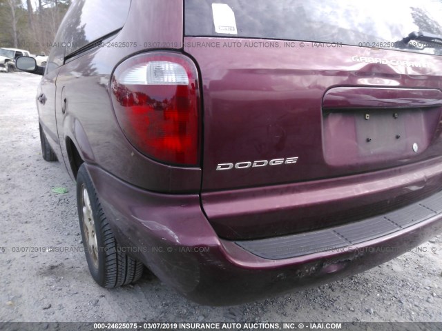 2D4GP44L43R116014 - 2003 DODGE GRAND CARAVAN SPORT BURGUNDY photo 6