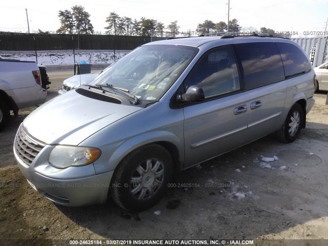 2C4GP54L15R376375 - 2005 CHRYSLER TOWN & COUNTRY TOURING BLUE photo 2