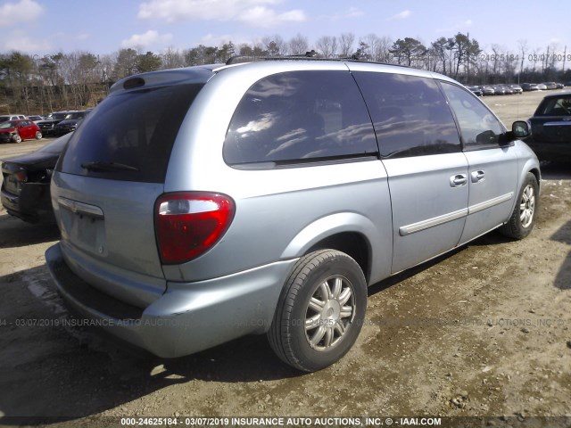 2C4GP54L15R376375 - 2005 CHRYSLER TOWN & COUNTRY TOURING BLUE photo 4