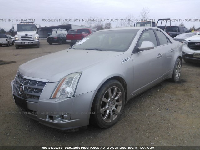 1G6DS57V380182544 - 2008 CADILLAC CTS HI FEATURE V6 SILVER photo 2